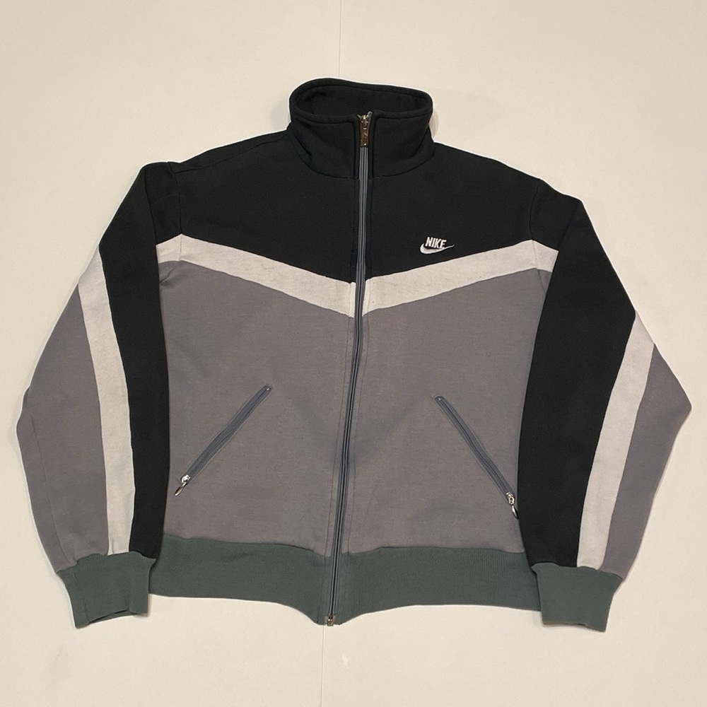 VINTAGE NIKE 80s FULL ZIP TRACK JACKET (LARGE)